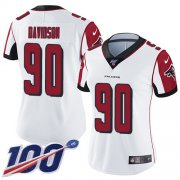 Wholesale Cheap Nike Falcons #90 Marlon Davidson White Women's Stitched NFL 100th Season Vapor Untouchable Limited Jersey