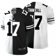 Cheap Tennessee Titans #17 Ryan Tannehill Men's Black V White Peace Split Nike Vapor Untouchable Limited NFL Jersey
