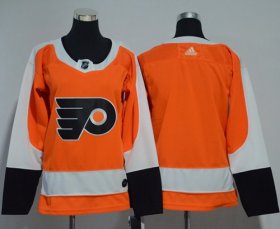 Wholesale Cheap Adidas Flyers Blank Orange Home Authentic Women\'s Stitched NHL Jersey