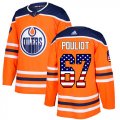 Wholesale Cheap Adidas Oilers #67 Benoit Pouliot Orange Home Authentic USA Flag Stitched NHL Jersey
