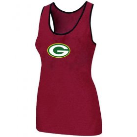Wholesale Cheap Women\'s Nike Green Bay Packers Big Logo Tri-Blend Racerback Stretch Tank Top Red