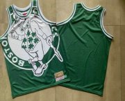 Wholesale Cheap Men's Boston Celtics Green Big Face Mitchell Ness Hardwood Classics Soul Swingman Throwback Jersey