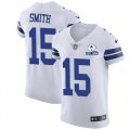 Wholesale Cheap Nike Cowboys #15 Devin Smith White Men's Stitched With Established In 1960 Patch NFL New Elite Jersey