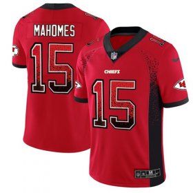 Wholesale Cheap Nike Chiefs #15 Patrick Mahomes Red Team Color Men\'s Stitched NFL Limited Rush Drift Fashion Jersey