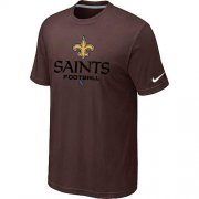 Wholesale Cheap Nike New Orleans Saints Big & Tall Critical Victory NFL T-Shirt Brown
