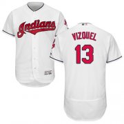 Wholesale Cheap Indians #13 Omar Vizquel White Flexbase Authentic Collection Stitched MLB Jersey
