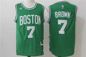 Wholesale Cheap Men\'s Boston Celtics #7 Jaylen Brown Green Stitched NBA adidas Revolution 30 Swingman Jersey
