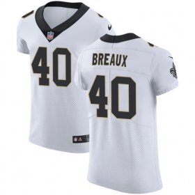 Wholesale Cheap Nike Saints #40 Delvin Breaux White Men\'s Stitched NFL Vapor Untouchable Elite Jersey