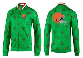 Wholesale Cheap NFL Cleveland Browns Team Logo Jacket Green