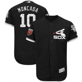 Wholesale Cheap White Sox #10 Yoan Moncada Black 2018 Spring Training Authentic Flex Base Stitched MLB Jersey