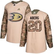 Wholesale Cheap Adidas Ducks #20 Pontus Aberg Camo Authentic 2017 Veterans Day Stitched NHL Jersey