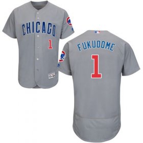 Wholesale Cheap Cubs #1 Kosuke Fukudome Grey Flexbase Authentic Collection Road Stitched MLB Jersey