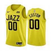Wholesale Cheap Men's Utah Jazz Customized 2022-23 Yellow Association Edition Stitched Basketball Jersey