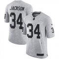 Wholesale Cheap Nike Raiders #34 Bo Jackson Gray Men's Stitched NFL Limited Gridiron Gray II Jersey
