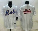 Cheap Men's New York Mets Big Logo White Cool Base Stitched Baseball Jerseys
