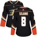 Wholesale Cheap Adidas Ducks #8 Teemu Selanne Black Home Authentic Women's Stitched NHL Jersey