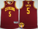 Wholesale Cheap Men's Cleveland Cavaliers #5 J.R. Smith 2016 The NBA Finals Patch Red Jersey