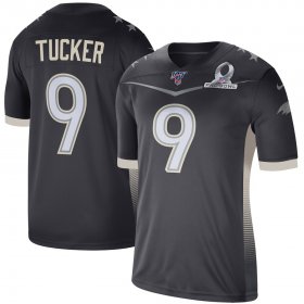 Wholesale Cheap Baltimore Ravens #9 Justin Tucker Nike 2020 AFC Pro Bowl Game Jersey Anthracite