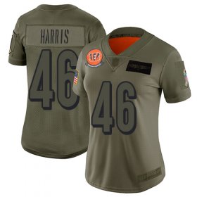 Wholesale Cheap Nike Bengals #46 Clark Harris Camo Women\'s Stitched NFL Limited 2019 Salute to Service Jersey