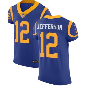 Wholesale Cheap Nike Rams #12 Van Jefferson Royal Blue Alternate Men\'s Stitched NFL New Elite Jersey