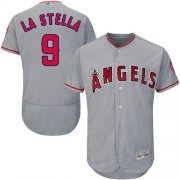 Wholesale Cheap Angels of Anaheim #9 Tommy La Stella Grey Flexbase Authentic Collection Stitched MLB Jersey