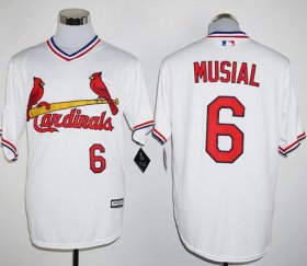 Wholesale Cheap Cardinals #6 Stan Musial White New Cool Base Cooperstown Stitched MLB Jersey