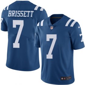 Wholesale Cheap Nike Colts #7 Jacoby Brissett Royal Blue Men\'s Stitched NFL Limited Rush Jersey