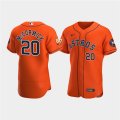 Wholesale Cheap Men's Houston Astros #20 Chas McCormick Orange 60th Anniversary Flex Base Stitched Baseball Jersey