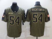 Wholesale Cheap Men's New England Patriots #54 Tedy Bruschi Nike Olive 2021 Salute To Service Retired Player Limited Jersey