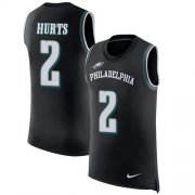 Wholesale Cheap Nike Eagles #2 Jalen Hurts Black Alternate Men's Stitched NFL Limited Rush Tank Top Jersey
