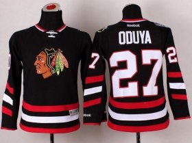 Wholesale Cheap Blackhawks #27 Johnny Oduya Black 2014 Stadium Series Stitched Youth NHL Jersey