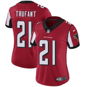Wholesale Cheap Nike Falcons #21 Desmond Trufant Red Team Color Women\'s Stitched NFL Vapor Untouchable Limited Jersey