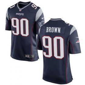 Wholesale Cheap Nike Patriots #90 Malcom Brown Navy Blue Team Color Youth Stitched NFL New Elite Jersey