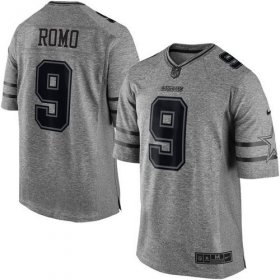 Wholesale Cheap Nike Cowboys #9 Tony Romo Gray Men\'s Stitched NFL Limited Gridiron Gray Jersey
