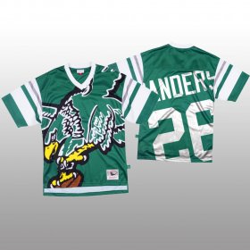 Wholesale Cheap NFL Philadelphia Eagles #26 Miles Sanders Green Men\'s Mitchell & Nell Big Face Fashion Limited NFL Jersey
