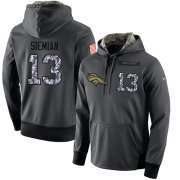 Wholesale Cheap NFL Men's Nike Denver Broncos #13 Trevor Siemian Stitched Black Anthracite Salute to Service Player Performance Hoodie