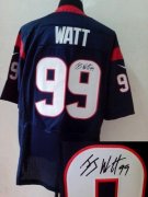 Wholesale Cheap Nike Texans #99 J.J. Watt Navy Blue Team Color Men's Stitched NFL Elite Autographed Jersey
