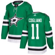 Wholesale Cheap Adidas Stars #11 Andrew Cogliano Green Home Authentic Stitched NHL Jersey