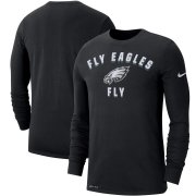 Wholesale Cheap Philadelphia Eagles Nike Sideline Local Performance Long Sleeve T-Shirt Black