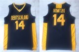 Wholesale Cheap Men's The Movie Deutschland #14 Dirk Nowitzki Navy Blue College Basketball Jersey