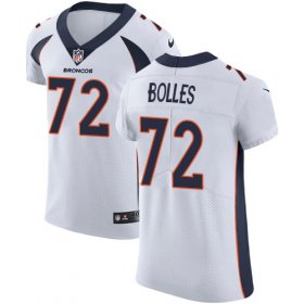Wholesale Cheap Nike Broncos #72 Garett Bolles White Men\'s Stitched NFL Vapor Untouchable Elite Jersey