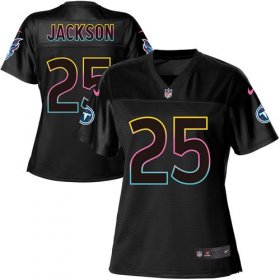 Wholesale Cheap Nike Titans #25 Adoree\' Jackson Black Women\'s NFL Fashion Game Jersey