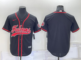 Wholesale Cheap Men\'s Atlanta Falcons Blank Black Stitched MLB Cool Base Nike Baseball Jersey
