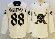 Wholesale Cheap Men's Tampa Bay Lightning #88 Andrei Vasilevskiy White Stitched Jersey