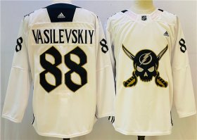 Wholesale Cheap Men\'s Tampa Bay Lightning #88 Andrei Vasilevskiy White Stitched Jersey