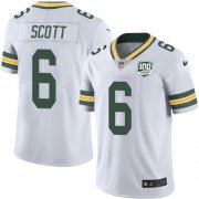 Wholesale Cheap Nike Packers #6 JK Scott White Men's 100th Season Stitched NFL Vapor Untouchable Limited Jersey