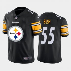 Wholesale Cheap Pittsburgh Steelers #55 Devin Bush Black Men\'s Nike Big Team Logo Vapor Limited NFL Jersey