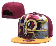 Wholesale Cheap Redskins Team Logo Red Yellow Adjustable Leather Hat TX