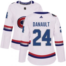Wholesale Cheap Adidas Canadiens #24 Phillip Danault White Authentic 2017 100 Classic Women\'s Stitched NHL Jersey