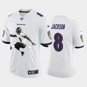 Cheap Baltimore Ravens #8 Lamar Jackson Nike Team Hero 3 Vapor Limited NFL 100 Jersey White
